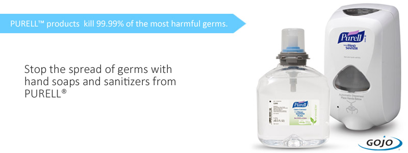 Stop the spread of germs with hand soaps and sanitizers from PURELL®